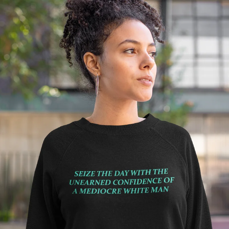 Seize the day Unisex Sweatshirt Hoodie with Rhinestones Sparkly Elegant