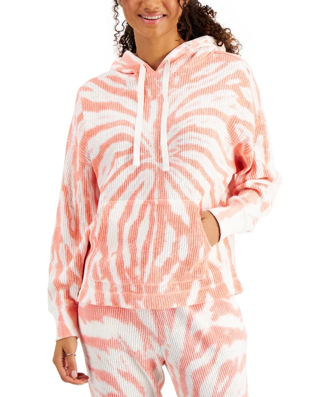 Style & Co Tie Dyed Waffle Hoodie Sweatshirt Hoodie with Hem Detail Decorative Unique Style & Co Tie Dyed Waffle Hoodie Sweatshirt Hoodie with Hem Detail Decorative Unique