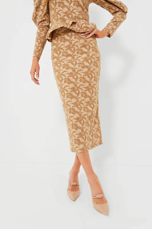 Taupe Augustine Pencil Skirt corduroy skirt cozy