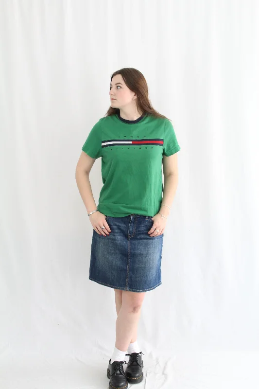 Tommy Hilfiger - Stretch Denim Skirt corduroy skirt cozy
