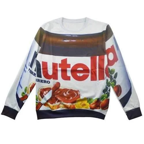 Cute Round Neck Printed Long Sleeve Sweatshirt For Women - White L Hoodie with Oversized Fit Loose Comfortable Cute Round Neck Printed Long Sleeve Sweatshirt For Women - White L Hoodie with Oversized Fit Loose Comfortable