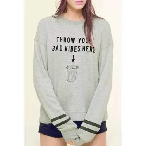 Casual Jewel Neck Long Sleeve Letter Printed Pullover Sweatshirt For Women - Gray S Hoodie with Drawcord Adjustable Secure Casual Jewel Neck Long Sleeve Letter Printed Pullover Sweatshirt For Women - Gray S Hoodie with Drawcord Adjustable Secure