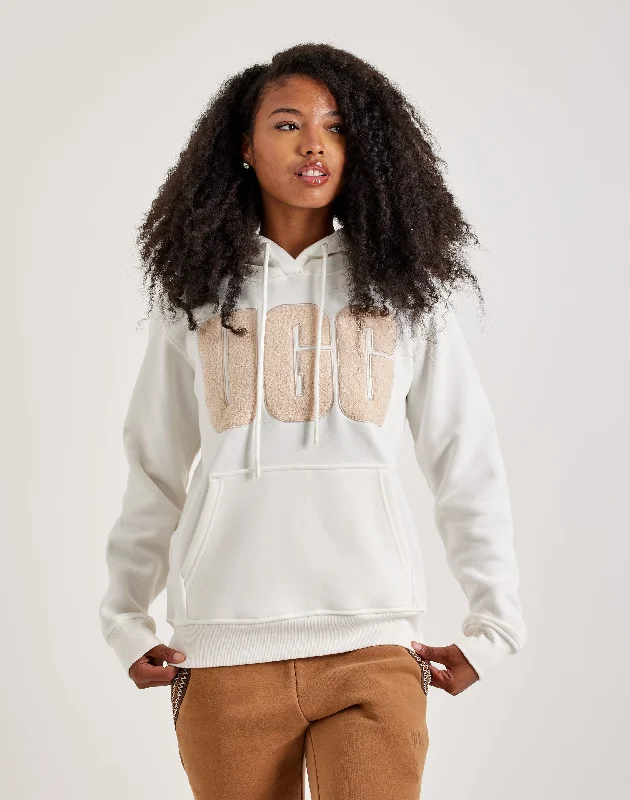 UGG Rey UGGfluff Logo Hoodie Hoodie with Stripes Bold Sporty
