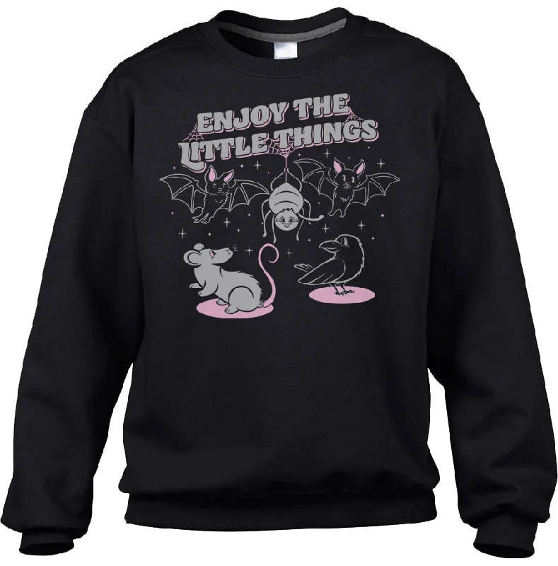 Unisex Enjoy The Little Things Sweatshirt Hoodie Crop Top Short Trendy