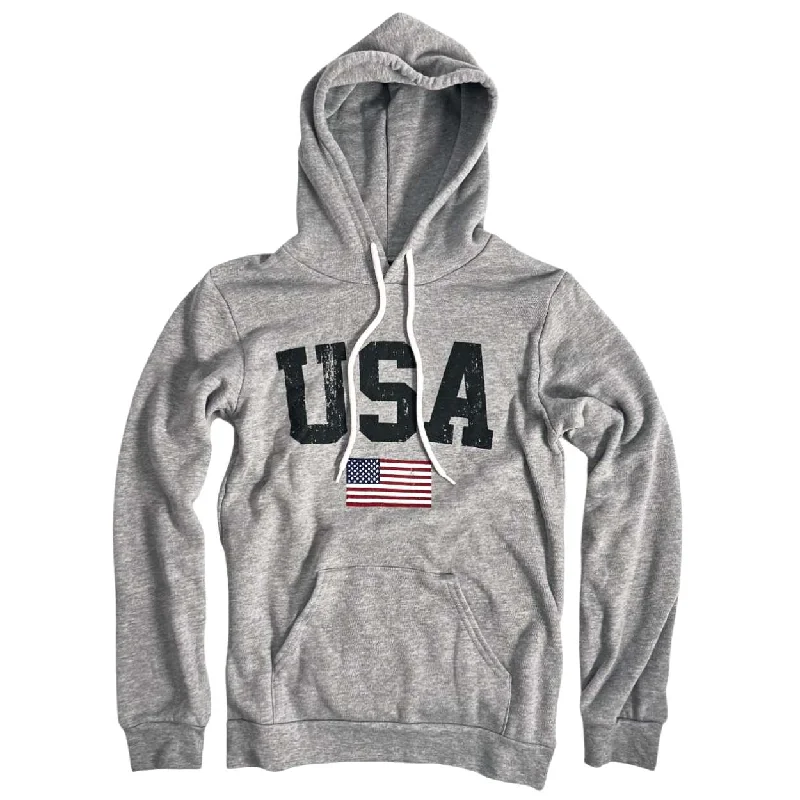 Women's Block USA American Flag Pullover Hooded Sweatshirt Hoodie with Lining Warm Insulated Women's Block USA American Flag Pullover Hooded Sweatshirt Hoodie with Lining Warm Insulated
