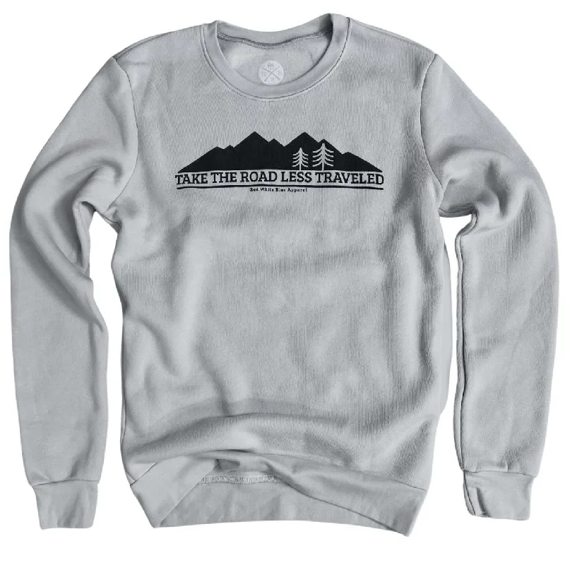 Women's Take The Road Less Traveled Crewneck Sweatshirt Hoodie with Mock Neck Collared Structured Women's Take The Road Less Traveled Crewneck Sweatshirt Hoodie with Mock Neck Collared Structured