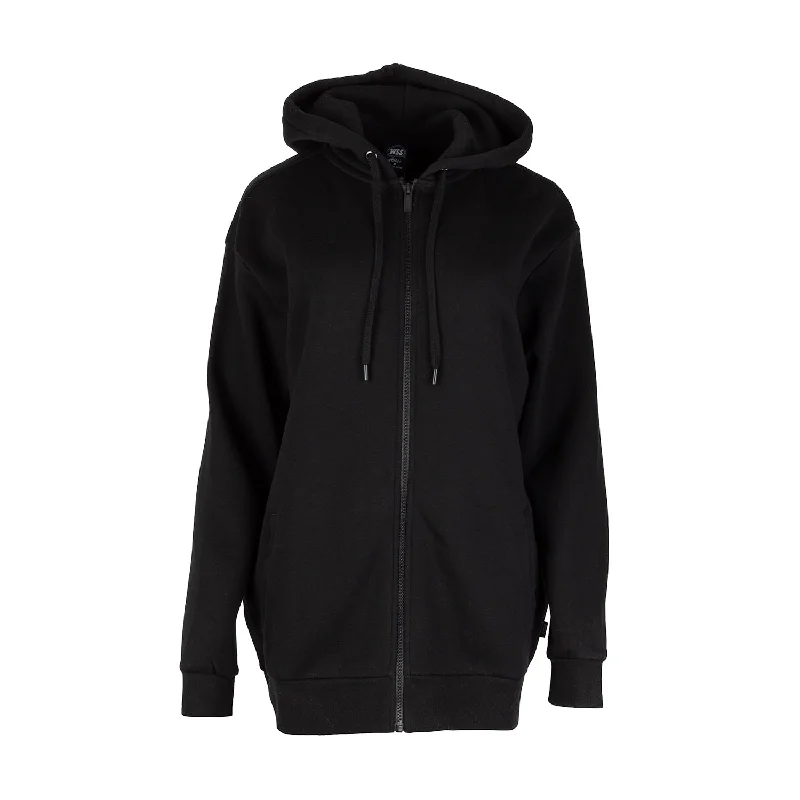 FZ Fleece Hoody - Womens Hoodie with Exposed Zipper Edgy Industrial