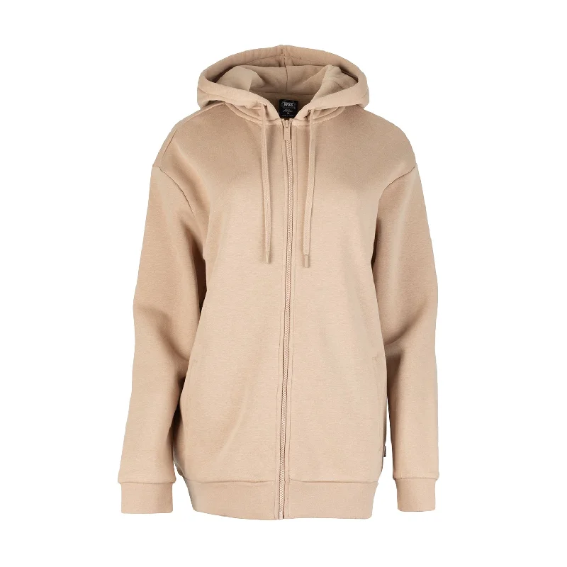 FZ Fleece Hoody - Womens Hoodie with Mock Neck Collared Structured